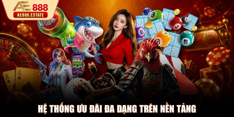 Hệ thống ưu đãi đa dạng trên nền tảng